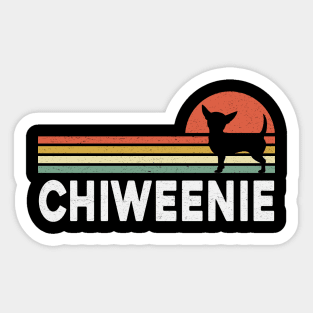 Vintage Style Chiweenie Silhouette Shirt Sticker